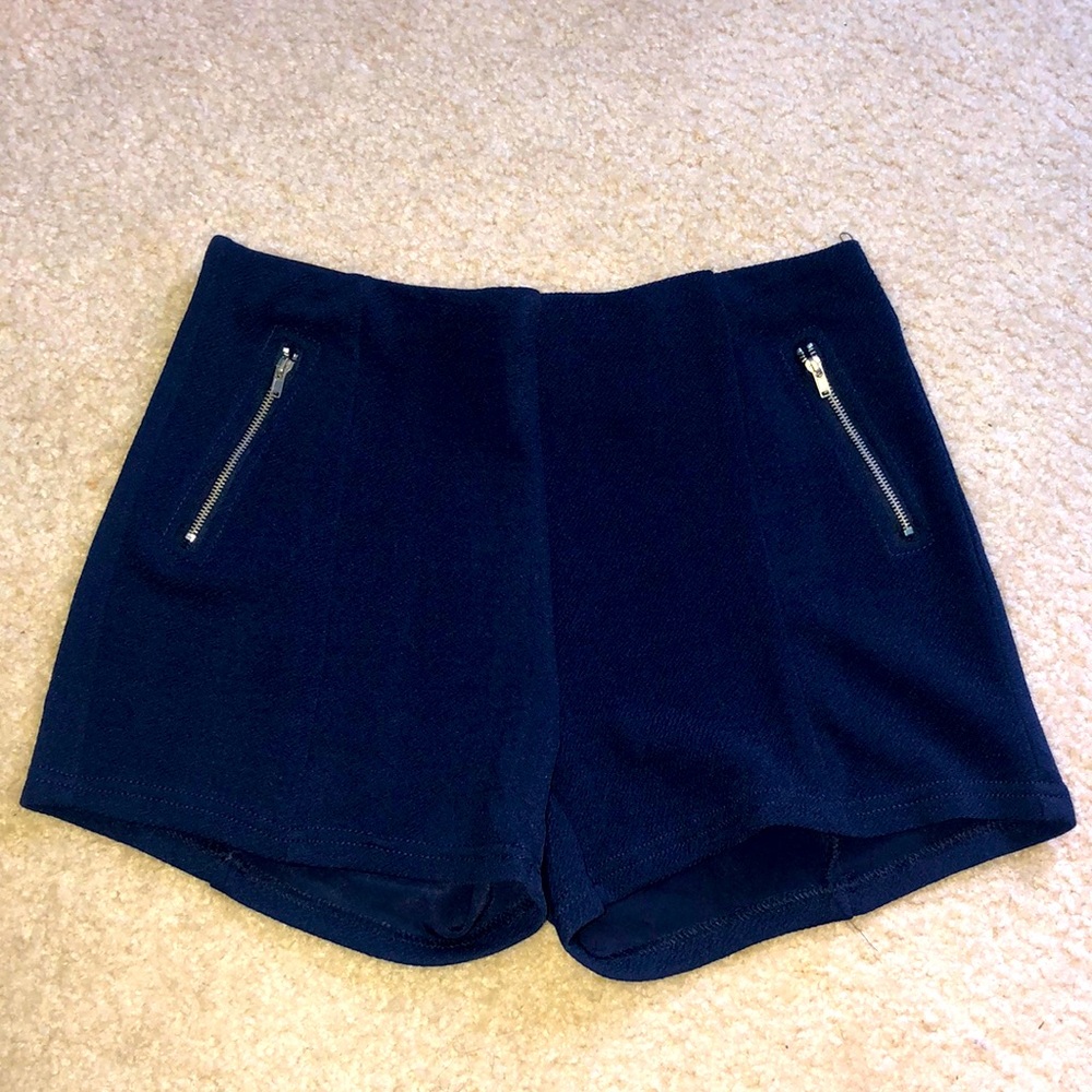 Blue high waist shorts
